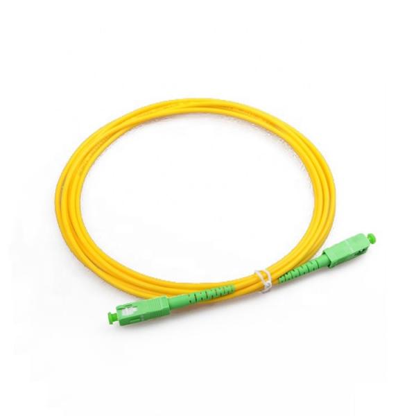 Quality SC APC To SC APC Optical Fiber Patch Cable Single Mode Simplex for sale