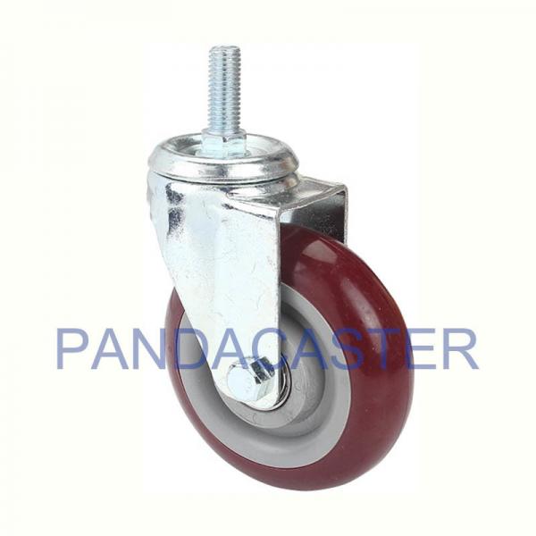 Quality 130mm Medium Duty Casters With Screw Stem 4 In Swivel Caster for sale