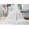 China Super Soft Faux Fur Throw Blanket , white bright Plush Striped Embossed Faux Fur Mink Throw factory