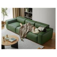 China Customized Living Room Sofa Set High Density Foam Leather Sofa For Apartment Hotel for sale
