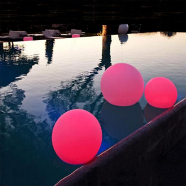 Quality PE Plastic Floating Pool Ball Lights , Remote Control LED Ball Lamp For for sale