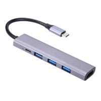 China Usb C Multiport Hub Adapter  USB C To USB Hub With 100W PD, Uni (Slim& Aluminum& Nylon) USB Type C To USB Adapter factory