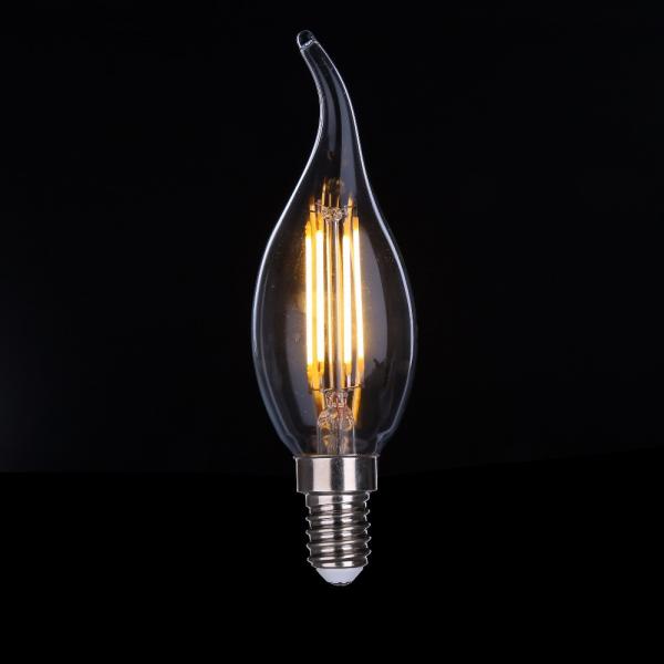 Quality Warm White C37 4W 470lm Candle LED Filament Bulb for sale