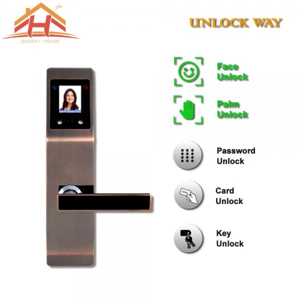 Quality High Security Face and Password Door Lock With Touch Screen for sale