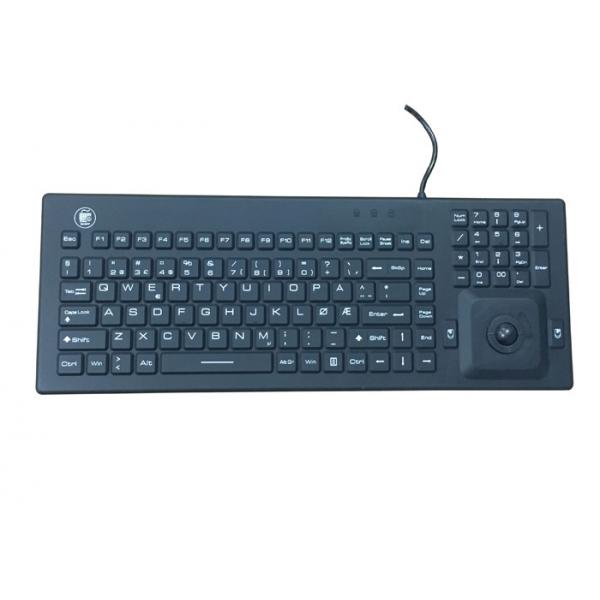 Quality IEC 60512-4 106 Keys Waterproof Mechanical Keyboard 100mA PS2 With Trackball for sale