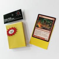 Quality Yellow Magic Gathering Card Sleeves Polypropylene Back 66X91mm for sale