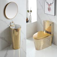 China T&F OEM Bathroom Toilet Bowl Gold Ceramic One Piece Western Toilet factory
