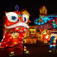 China Outdoor Chinese Dragon Lantern 60cm-30m Size Shape Customizable factory