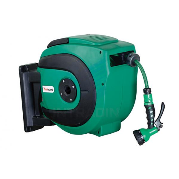 Quality Auto Rewind Air And Water Spring Driven Hose Reel With 0.9 Meter Lead In Hose for sale