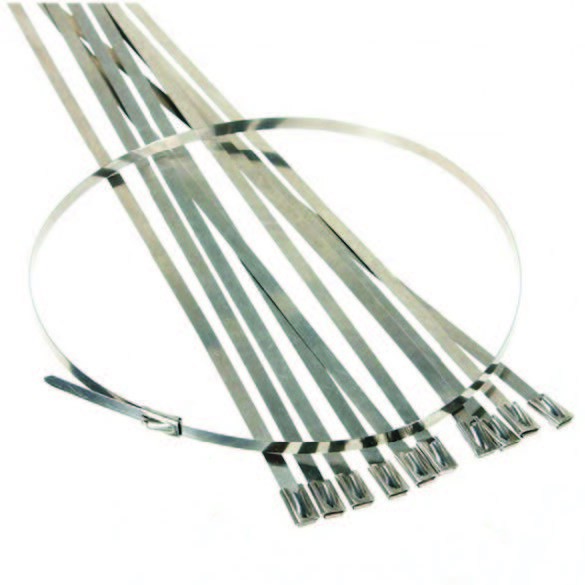Quality 4.6mm 7.9mm Solar Cable Tie , Sus304 Stainless Steel Zip Ties For Solar Panel Mounting Accessories for sale