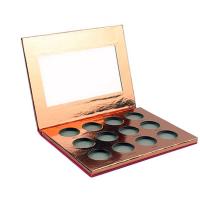 China PMS Color Empty Eyeshadow Palette Glittering Rectangle Cardboard Box for sale