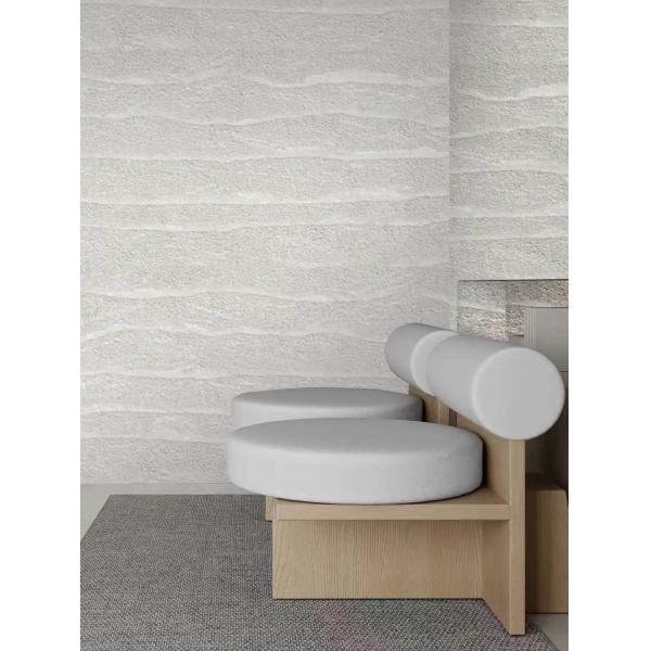 Quality Polyurethane Rectangle Artificial Travertine Flexible Faux Stone Panels 12mm for sale