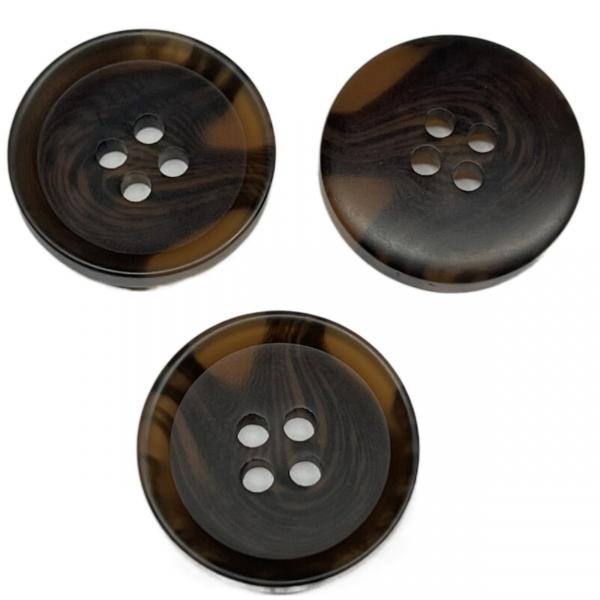 Quality 32L 4 Hole Plastic Coat Buttons Faux Horn Desgin With Rim for sale