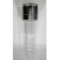 Quality Largesize Glass Water Bottle Stainless Steel Push Opening With Cloth Sleeve for sale