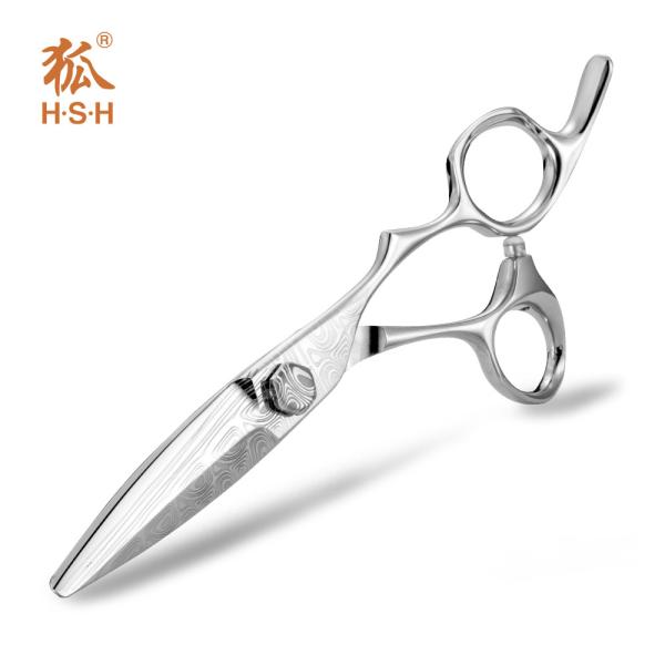 Quality Damascus Pattern Antique Barber Scissors Sliding Cutting Customized Logo for sale