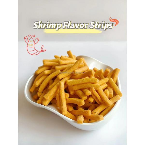 Quality OEM Rice Cracker Snacks Strimp Flavors Strips Chinese Traditional Snacks for sale