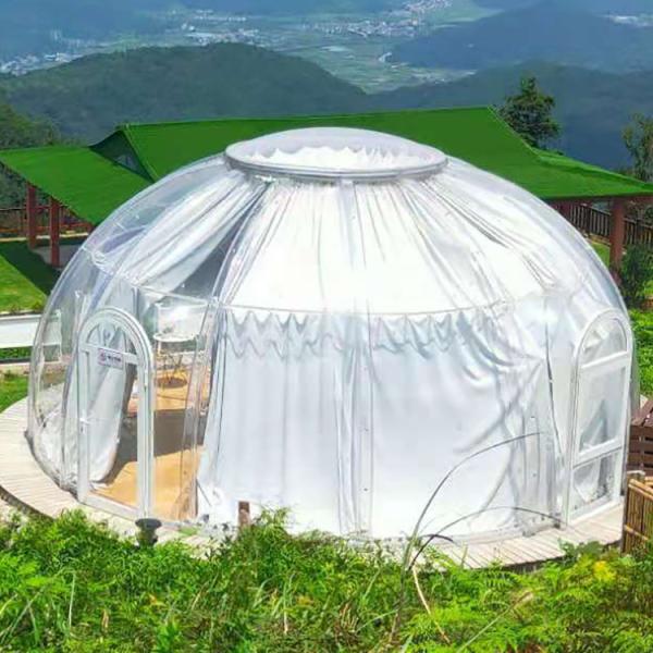 Quality Waterproof 6m Geodesic Dome Luxury Crystal Transparent Dome House for sale