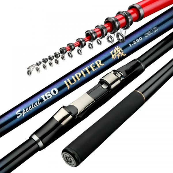 Quality 430cm 530cm Fishing Tackle Set Long Casting Ultralight Telescopic Fishing Rod ISO for sale