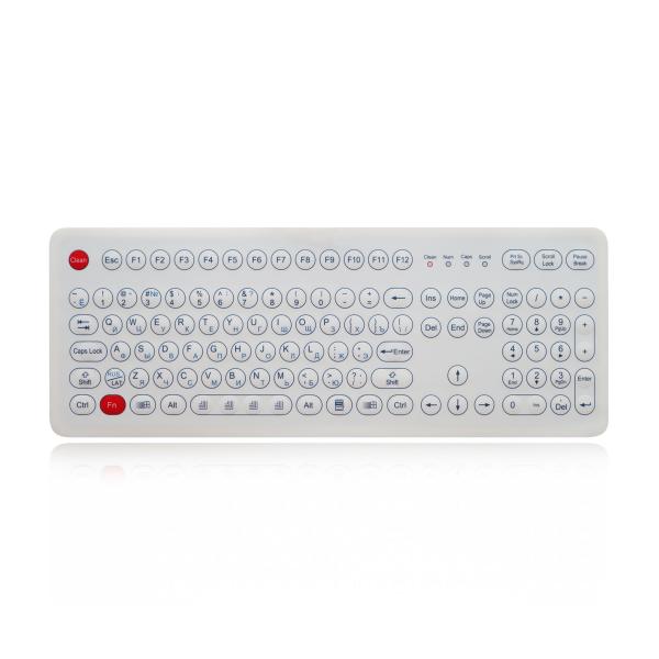 Quality Ip68 Washable Waterproof Membrane Keyboard Russia Layout With Metal Dome Pcb for sale