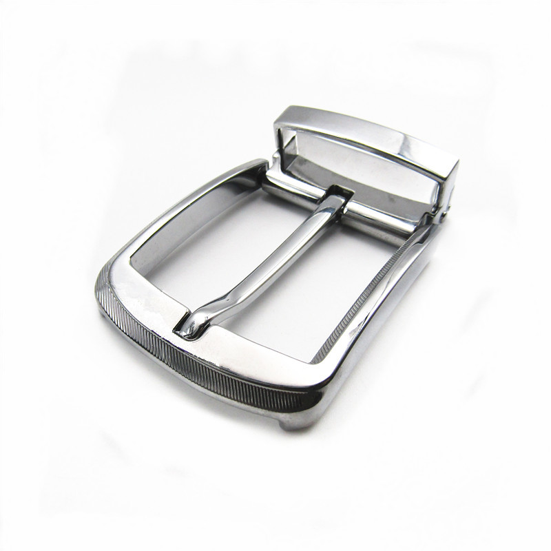 China Reversible pin buckle custom logo belt buckles leather pin sliver belt buckle logo for sale