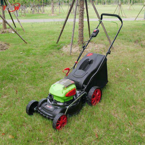 Quality 4 In 1 Cordless Battery Powered Lawn Mowers 400mm Cutting With Brushless Motor for sale