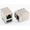 China Shielded Ethernet RJ45 Female Connector + HDMI Stacked Combo With LED Indicator factory