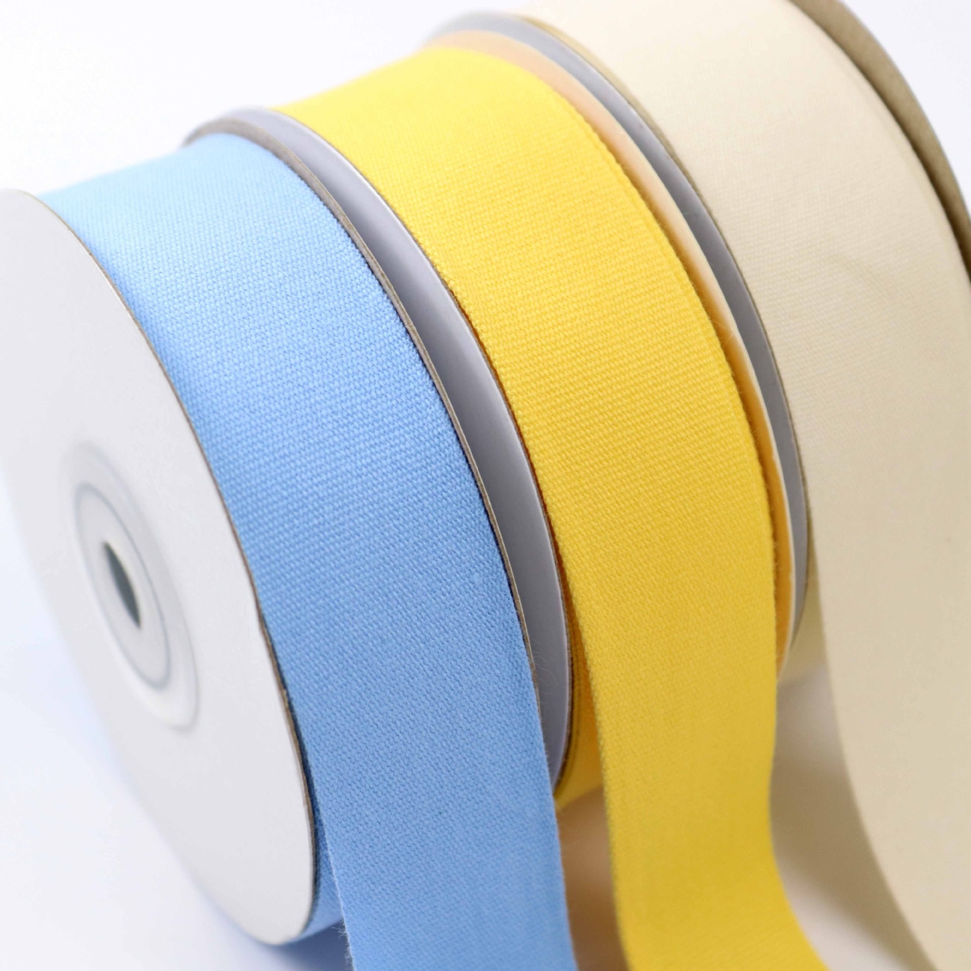 China 25mm Solid Yellow Twill Tape 100% Cotton Twill Tape By The Yard factory