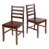 China Hardwood Frame Natural Wood Dining Chairs , High Back Wooden Dining Chairs Black factory