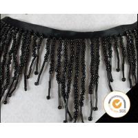 China Wholesale Black Bead Fringes Trim Beaded Trimming Embroidery Applique Trimming factory