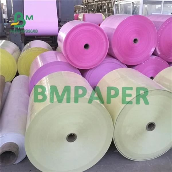 Quality 50 - 60g NCR Roll Carbonless Copy Paper CF CFB CB Paper 240mm 610mm 860mm Wide for sale