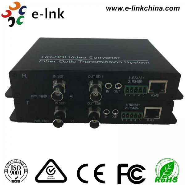Quality Ethernet  over Fiber Converter SD/HD/3G-SDI + RS485/RS422/RS232 Data + 10/100M for sale