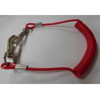 China Popular selling in European markets red plastic spring string coil w/big heavy duty clips factory