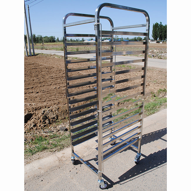 China Customizable 0.6mm-1.2mm Cooling Bakery Tray Rack Trolley For Cheese Drying factory