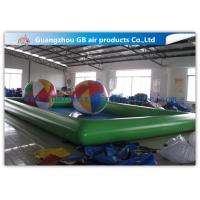 China Green Inflatable Swimming Pool Toys , Inflatable Kiddie Pools With Colorful Balls factory
