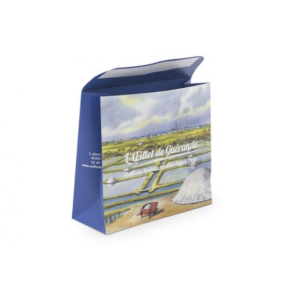 Quality White Sustainable Kraft Personalised Paper Bags With Transparency Window for sale