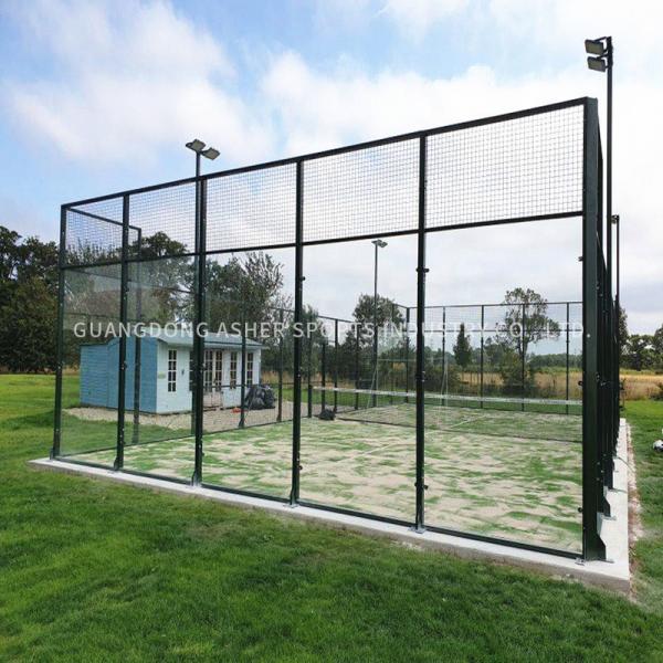 Quality Weatherproof Padel Tennis Courts Modern Synthetic Standard Size for sale