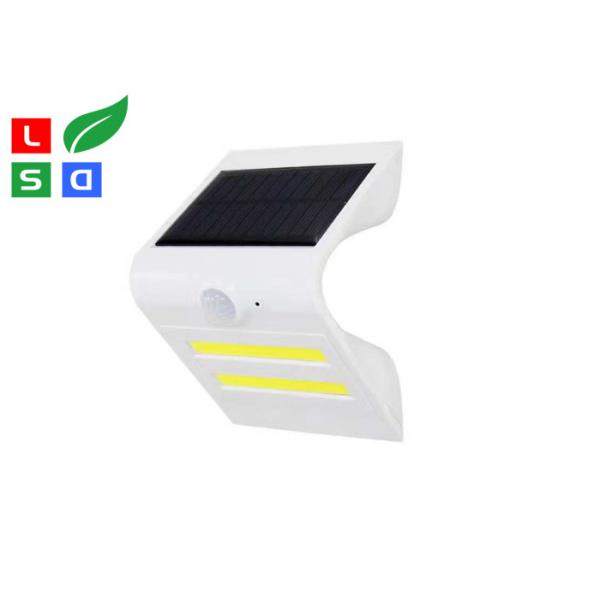 Quality Outdoor Curved 5W LED Solar Power Lamp 6000K Solar garden Wall Light for sale