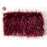 China Acrylic Luxury Fur Fabric With 75mm Wine Red Flecks Healthy Dyeing Environmental factory