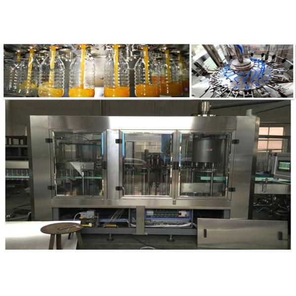 Quality 2450*1800*2200mm 6.68kw 6000 BPH Monoblock Bottling Machine for sale