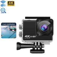 China 30m Waterproof Action Camera 4K 60fps With Touch Screen EIS 170 Degree Wide Angle for sale