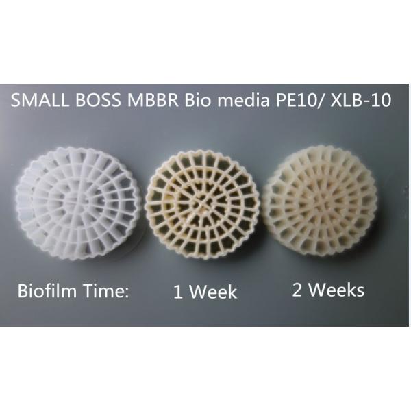 Quality Kaldnes MBBR Bio Carrier White Color For RAS Waste Water Treatment 10*7mm 5 for sale