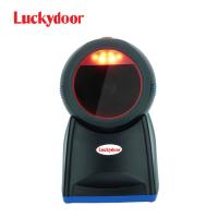 China 1D 2D QR CMOS Desktop Barcode Scanner USB Omnidirectional Hands Free Wired Barcode Scanner factory