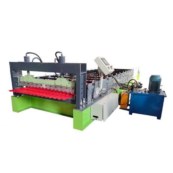 Quality Galvanized Steel Corrugated Sheet Roll Forming Machine Working Speed 10-15 M/Min for sale