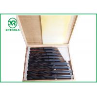 China Roll Forged / Milled HSS Taper Shank Drill Bit Set With Wooden Box DIN 345 factory