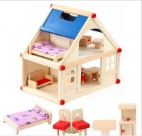 China Simulation scenarios disassembly assembly houses villas child's play toy wooden puzzle factory