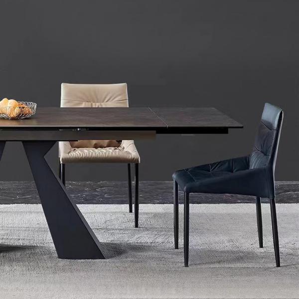 Quality StylishExtend Rectangular Ceramic Marble Dining Room Table for sale