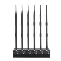 China Adjustable 6 Antennas 15W High Power 3G/4G Cell phone Jammer ( 4G LTE + 4G Wimax) factory