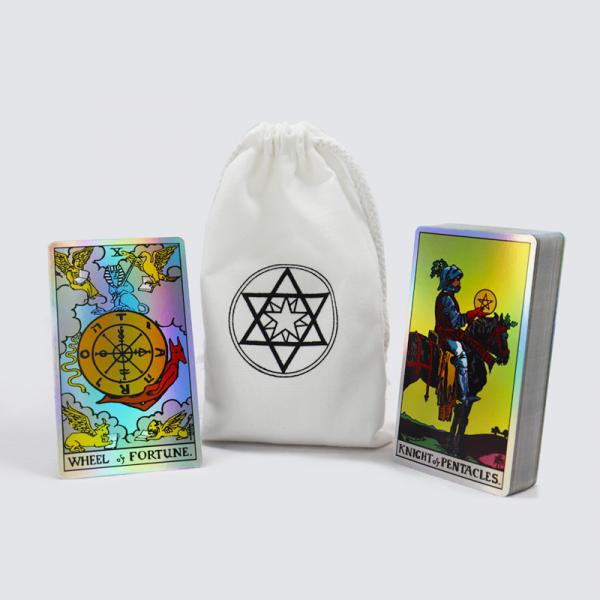 Quality Custom premium laser tarot cards for beginners wholesale regular size witch for sale