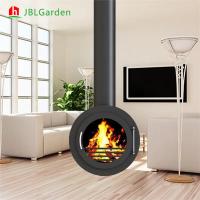 China Wood Burning Stove Heating Suspended Rotating Fireplace Corten Steel factory
