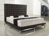 China 5 Star Hotel Upholstered Platform Bed With Diamonds Plush Design factory